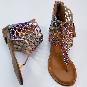Zigi Soho | Shoes | Zigi Soho Ziginy Melaa Pink Multi Flat Sandals |  Poshmark